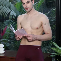 EAZY Men Pack Of 2 Luxury Fit Trunks FLLF-S-Blue-G-Wine-2XL image 3