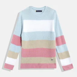 Allen Solly Junior Girls Striped Pullover with Fuzzy Detail-picture-10