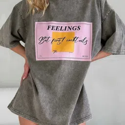 LULU & SKY Women Typography Printed Drop-Shoulder Sleeves 1 T-shirt image 2