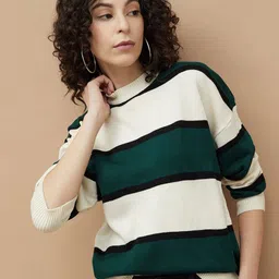Ginger by Lifestyle Women Striped Pullover Sweatshirt-picture-40