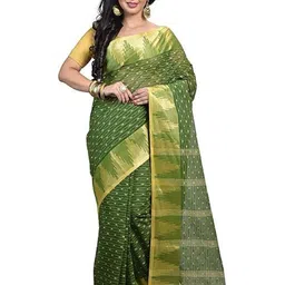 RAJ SAREE HOUSE Woven Design Zari Pure Cotton Taant Saree-picture-33
