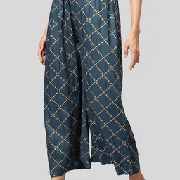 Kryptic Women Printed Flared Lounge Pants image 2