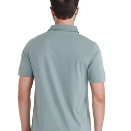 RARE RABBIT Men Solid Polo Collar Cotton T-shirt image 3