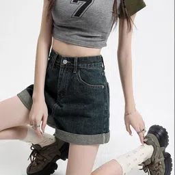 StyleCast Women High-Rise Denim Denim Shorts-picture-15
