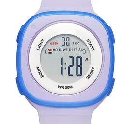 EWWE Unisex Kids Printed Dial & Straps Digital Multi Function Watch 2207 Square-Purple image 4