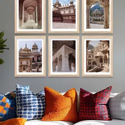 Kotart Brown & White 6 and more Piece Wood Abstract Wall Paintings image 5