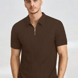 KAJARU Self Design Polo Collar T-shirt-picture-21