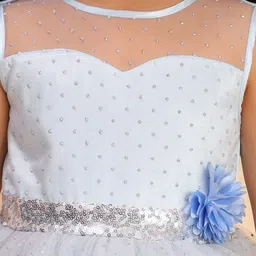 Toy Balloon kids Girls Striped Net Fit & Flare Maxi Dress image 3