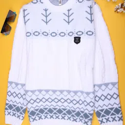 V-Mart Boys Fair Isle Colourblocked Pullover-picture-29