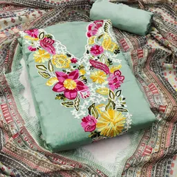 Panzora Embroidered Unstitched Dress Material image 2