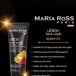 MARIA ROSS PARIS Tan Removal Ubtan Face Wash- 100 ml image 3