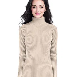Presta Women Solid Turtle Neck Full Sleeves Pullover Sweatshirts-image-59