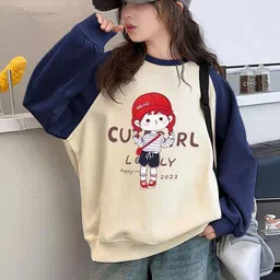 FOREVER FRIDAY Girls Colourblocked Sweatshirt-picture-36