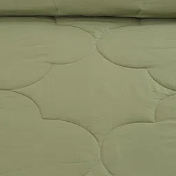 MallowWorld Green Geometric Microfiber Mild Winter 150 GSM Double Bed Comforter image 5