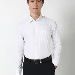 Peter England Men Slim Fit Spread Collar Checked Cotton Formal Shirt-picture-46