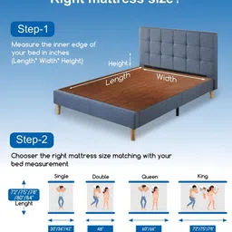 Durfi White & Grey Quilted Orthopedic Hempseed Oil Single Size Mattress image 4