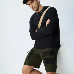 The Souled Store Men Colourblocked Regular Fit Mid-Rise Bermuda Shorts image 2