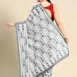 BUTA BUTI Floral Pure Cotton Saree image 2