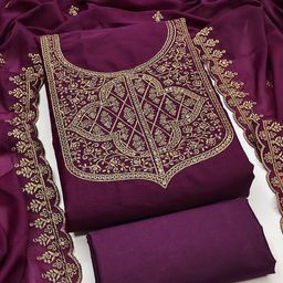 Maroosh Embroidered Silk Georgette Unstitched Dress Material-picture-15