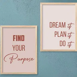 walllane Motivational Wall Art With Frame Home Decor Wall Painting For Living Room Office Bedroom image 3