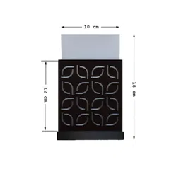 Gojeeva Black & White 4 Pieces Textured Contemporary Wooden Rectangle Shaped Wall Lamp image 5