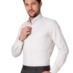 COGNOSCENTE Striped Spread Collar Long Sleeves Cotton Tailored Fit Shirt-image-62