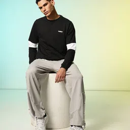 HRX by Hrithik Roshan Round Neck Colourblocked Lifestyle Sweatshirt image 4