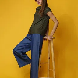 Novio Women Denim Wide Leg Plazzo image 3