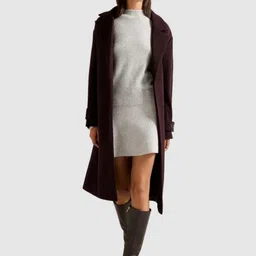 Forever New Notched Lapel Longline Wrap Coat image 3