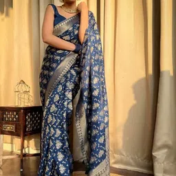 Vastravatika Ethnic Motifs Zari Art Silk Handloom Saree-picture-15