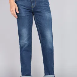 Men Slim Mid Rise Blue Jeans-image-14