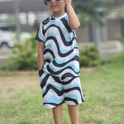 YK Kids Abstract Printed T-shirt With Shorts-picture-47