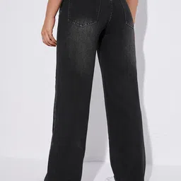 Crazeis Women Comfort Straight Fit High-Rise Light Fade Acid Wash Stretchable Jeans image 5