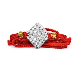 rana silver rakhi 925 Silver Rakhi for Brother with Roli Kum Kum, Certificate and Greeting Card image 5