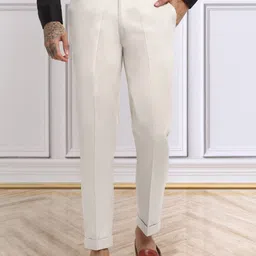 KLOTTHE Men Slim Fit Mid-Rise Cotton Formal Trouser-image-64