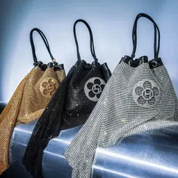 Outhouse Printed Structured Handheld Bag with Tasselled-picture-40