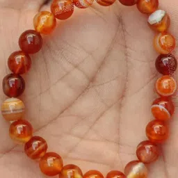 Apnisanskriti Unisex Red Sulemani Hakik Stone Bracelet image 1