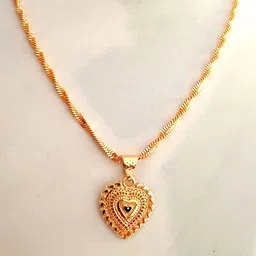 Nawab Collection Gold-Plated Brass Pendants with Chains-image-29