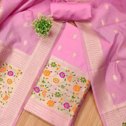 LeeliPeeri Designer Ethnic Motifs Woven Design Banarasi Silk Unstitched Dress Material-picture-3