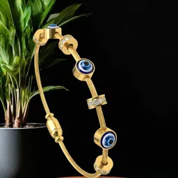 RKB Sales Women Cubic Zirconia Antique Gold-Plated Cuff Bracelet-picture-40