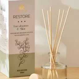 Home Centre Transparent & White Eucalyptus & Mint Diffuser Set - 100ml-picture-25