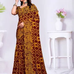KANOODA Printed Pure Georgette Saree-image-45