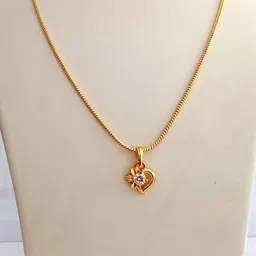 Nawab Collection Gold-Plated Alloy Cubic Zirconia Pendants with Chains-picture-36