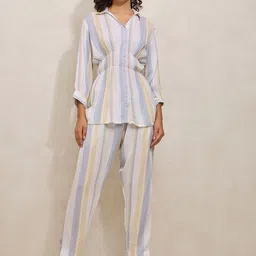 SHOWOFF Shirt Collar Neck Tunic With Trousers Co-Ords-picture-29