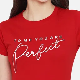 Dreambe Women Typography Printed T-shirt image 2