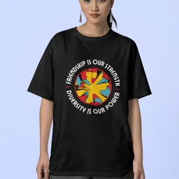 Reifica Women Graphic Printed Round Neck Cotton Oversized T-shirt-picture-25