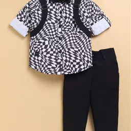 LITTLE COLLARS Boys Abstract Printed Long Sleeves Shirt With Trouser-picture-12