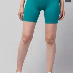 Attire Zone Women Skinny Fit Low-Rise Cycling Sports Shorts-image-63