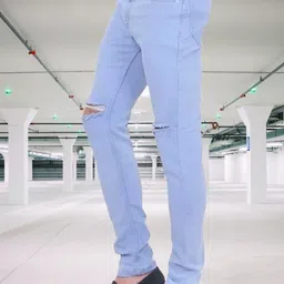 BuaGi Collection Men Regular Fit Mid-Rise Slash Knee Jeans image 3