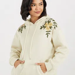 Styli Oversized Floral Embroidered Hooded Pullover Sweatshirt-picture-16